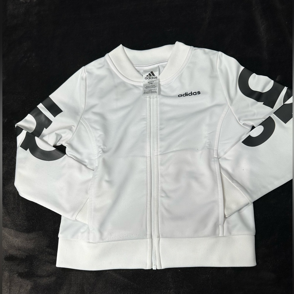 Kids Adidas white track sweater
